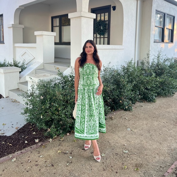 FARM Rio Dresses & Skirts - FARM Rio Elegant Green Patterned Dress
